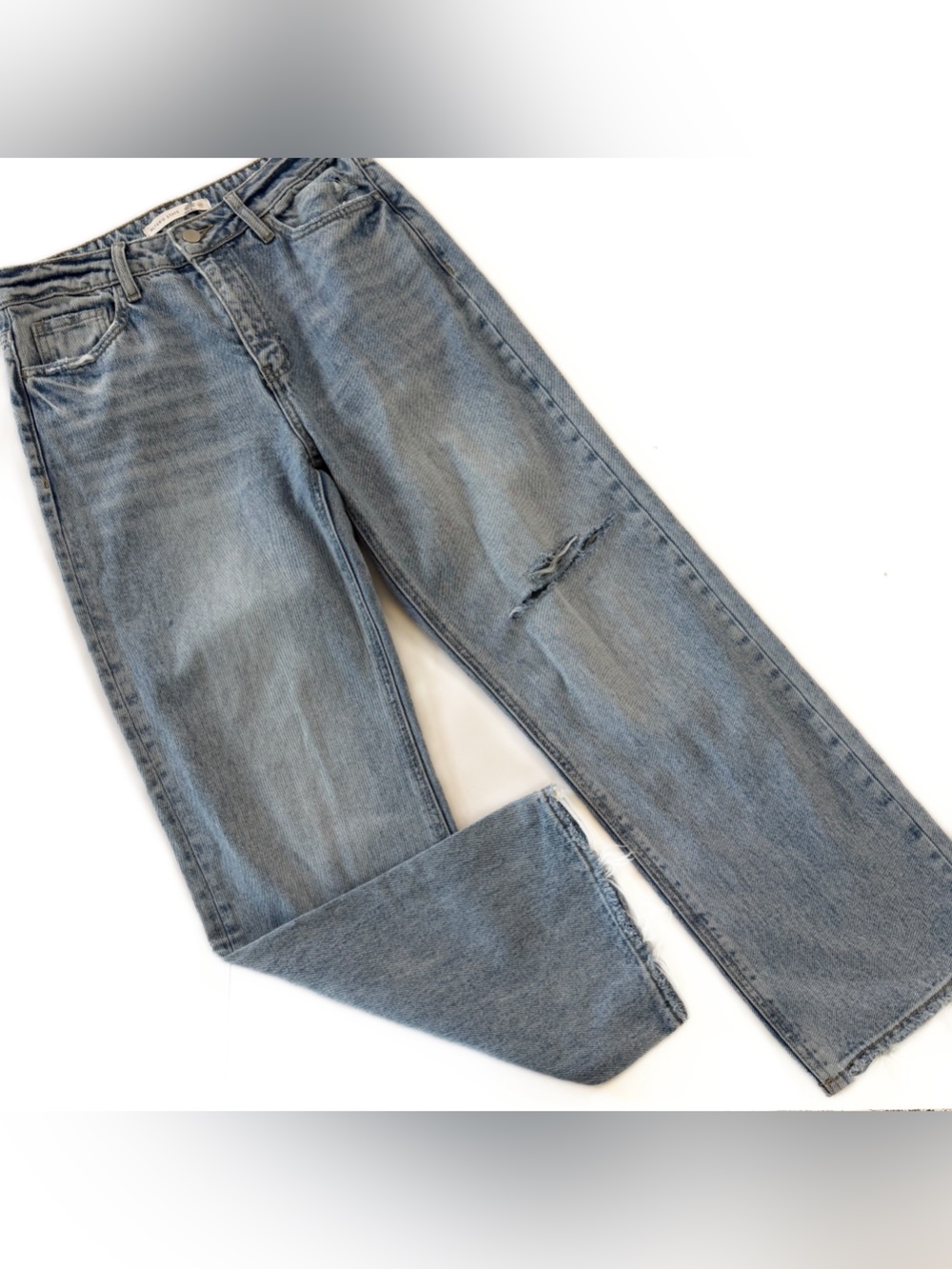 Altar’d State Jeans Womens 27 High Rise Distressed Straight Leg Ankle